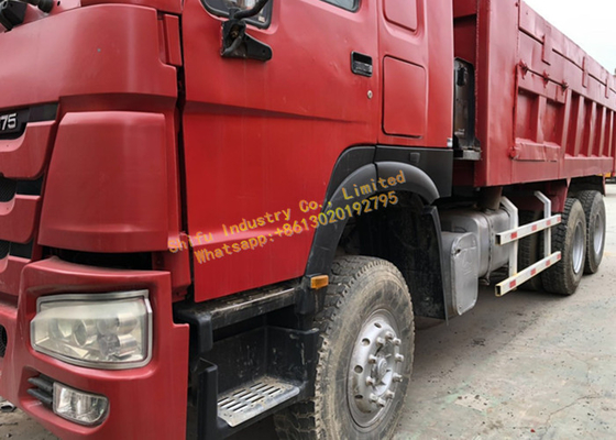 HOWO 10 Wheel Used Dump Truck , 375hp Horsepower Sinotruk Howo 6x4 Dump Truck Used